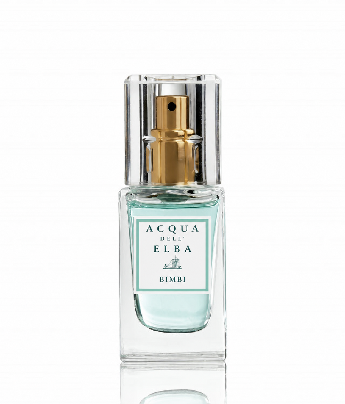 BIMBI 15 ml — APC0005P — illustrative relabelled travel-bottle mockup, not an official product photograph