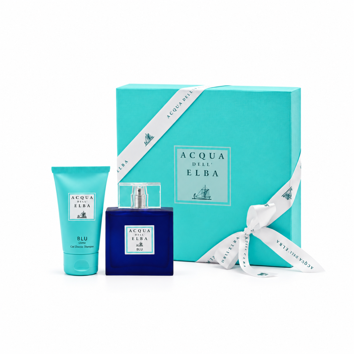 GIFT BOX BLU MAN - EDP + SHOWER GEL — white-background product photograph