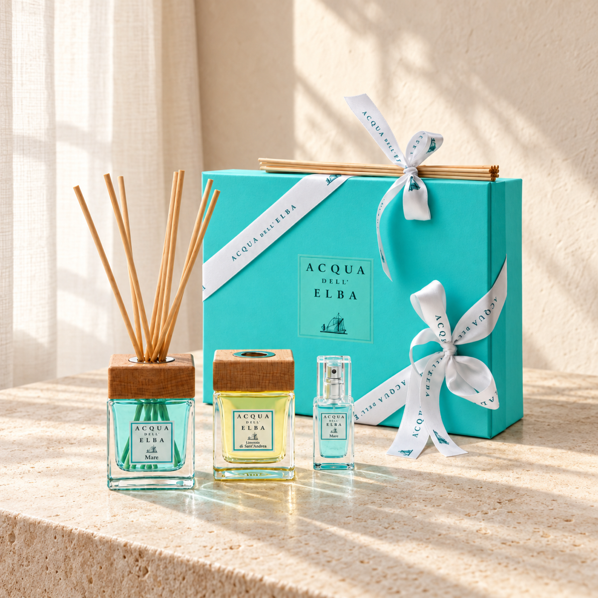 علبة هدية - معطر المنزل ماري 100 مل + معطر المنزل ليمونيا دي سانت أندريا 100 مل + معطر للمنزل ماري 15 مل