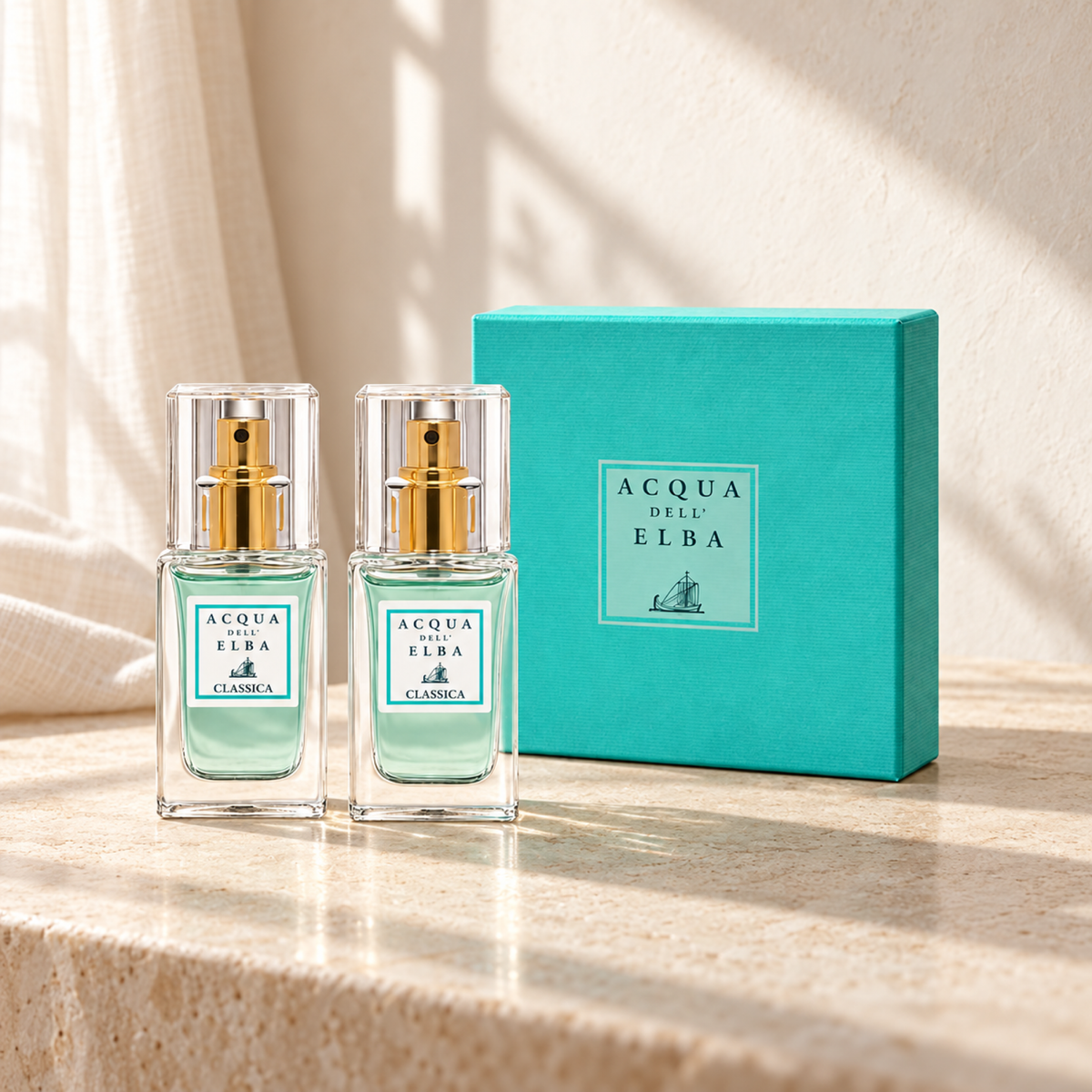 GIFT BOX MIA CLASSICA WOMAN — complete gift set, natural window-light lifestyle