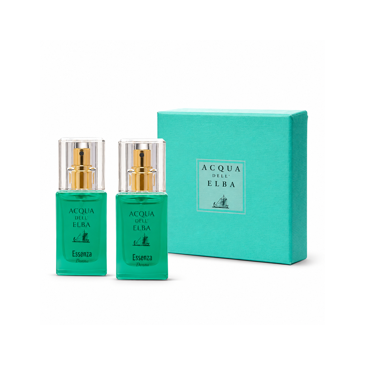 GIFT BOX MIA ESSENZA WOMAN — complete gift set, white studio background