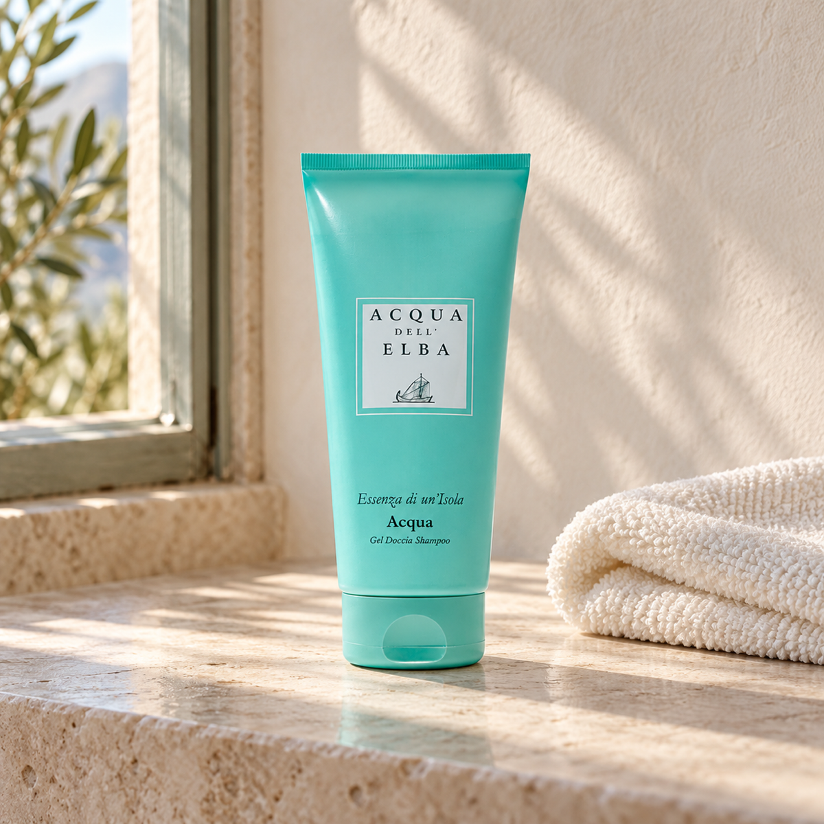 SHOWER GEL ACQUA — 200 ml, natural window-light lifestyle